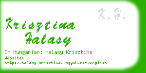 krisztina halasy business card